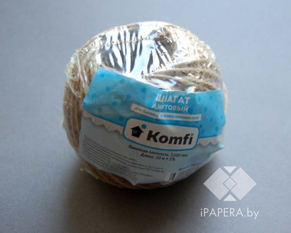 Шпагат джутовый,  50 метров