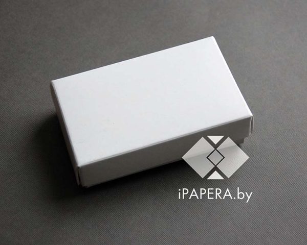 Коробка белая из мелованного картона