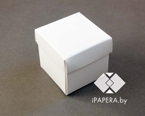 Коробка "Белая" 7*7*7 см (белое дно)