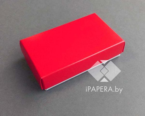 Коробка "Красная" 10*6*2,5 см (белое дно)