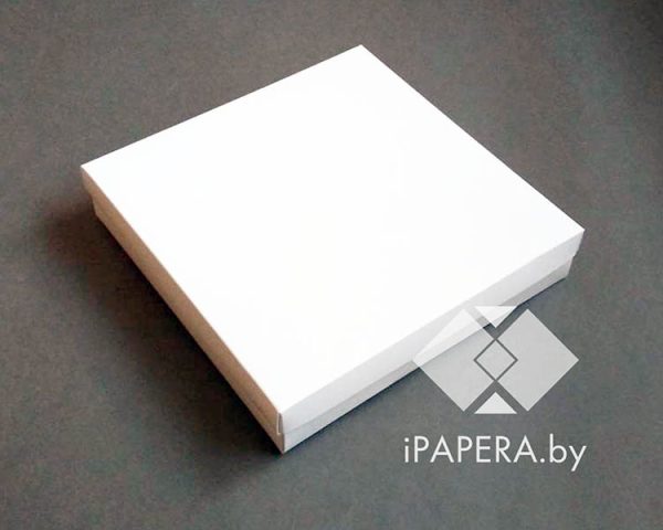 Коробка "Белая" 31*31*5 см (белое дно)