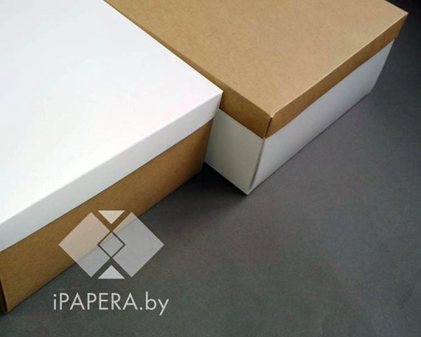 Коробка "Белая" 12*20*7 см (крафт дно) — изображение 3