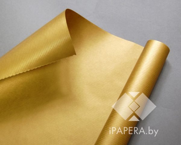 Крафт бумага "Золото", 0,7*3 метра, 70г/м2