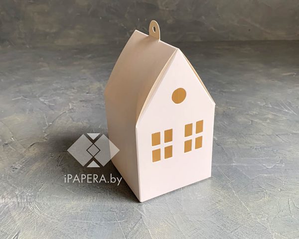 Коробка "Домик белый" 8*8*14 см