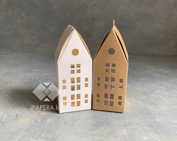 Коробка "Домик белый" 7*7*18 см — изображение 2