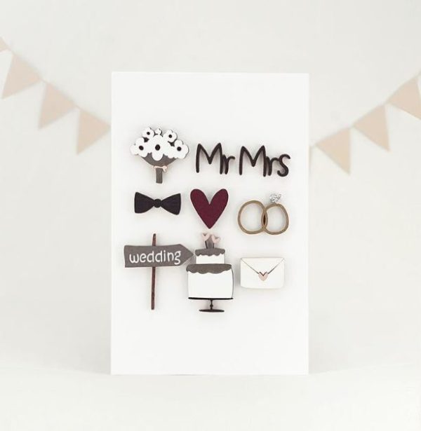 Открытка "Mr Mrs"