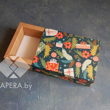 Коробка-пенал "Волшебный праздник" 11*16*5 см (крафт дно)