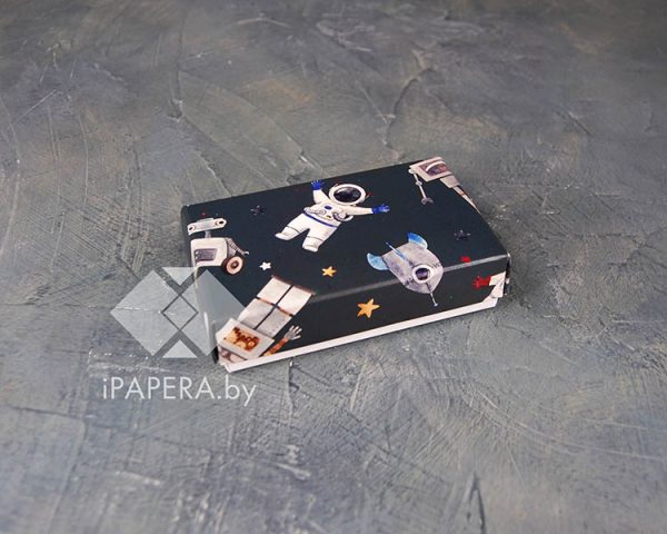 Коробка "Космос" 10*6*2,5 см (белое дно)