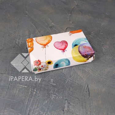 Коробка "Зверята на шариках" 10*6*2,5 см (белое дно)