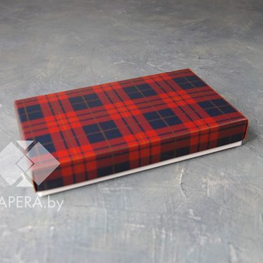Коробка "Шотландка" 10*6*2,5 см (белое дно)