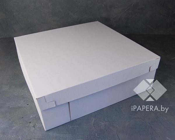 Белая крафт-коробка 35*35*13 см