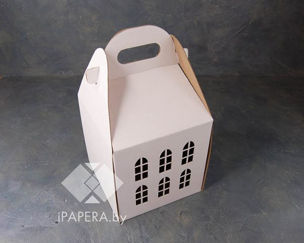 Крафт "Дом белый" 18*18*18 (до крыши)