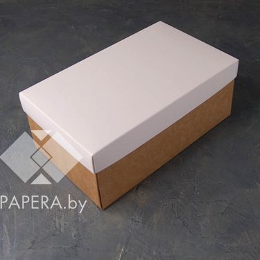 Коробка "Белая" 25*15*10 см (крафт дно)