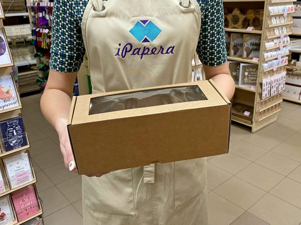 Крафт-коробка с окном 25*10*10 см — изображение 2