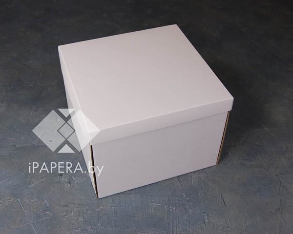 Крафт-коробка "Белая" 20*20*15 см (белое дно)