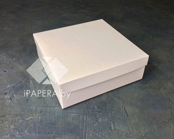 Коробка "Белая" 20*20*7 см (белое дно)