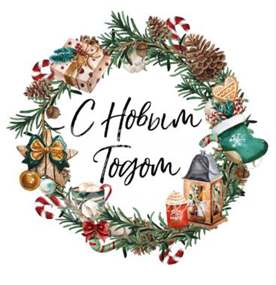 Крафт-коробка "Новогодняя" 35*35*13 см в ассортименте — изображение 5