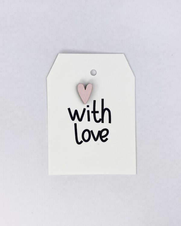Бирка дизайнерская "With love", 1 шт