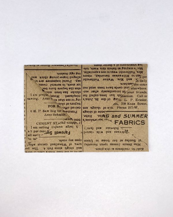 Конверт 8,1*11,4 см "Газета"