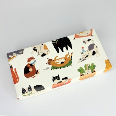 Коробка "Коты" 15*6*3 см с фальшбортом (белое дно)