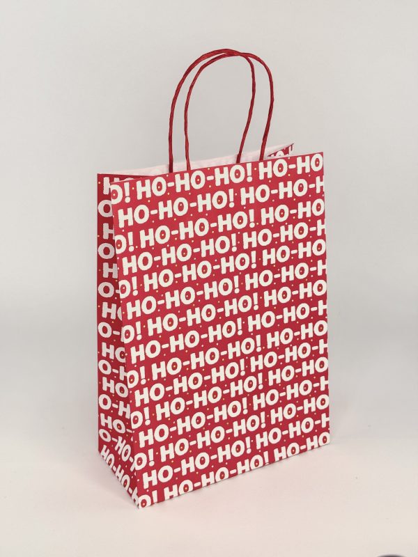 Пакет новогодний "Ho-Ho-Ho"  24х17х7,5 см