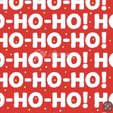 Новогодняя подарочная бумага "Ho-Ho-Ho", 50*70 см, 120г/м2, 5 листов