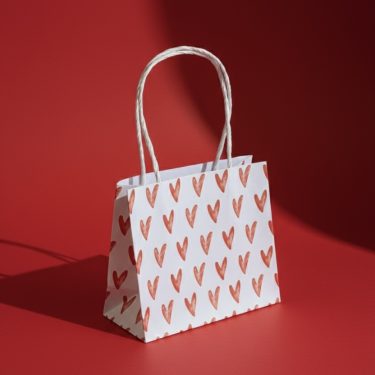 Пакет "Сердца" 13х15х7 см