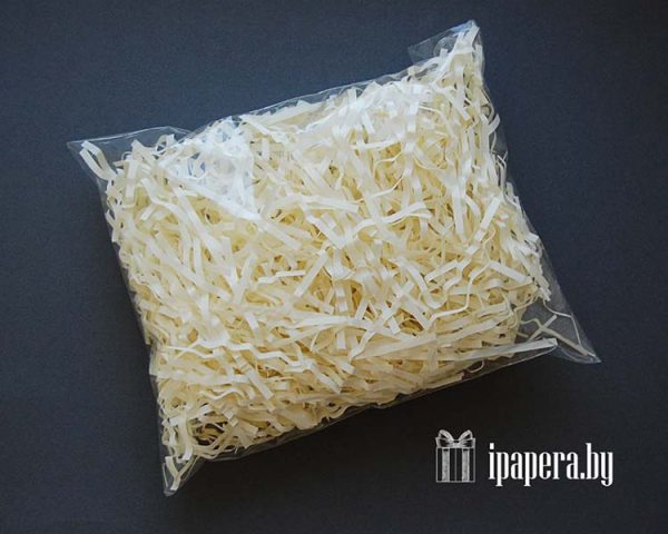 Кремовая бумажная стружка (гофрированная)