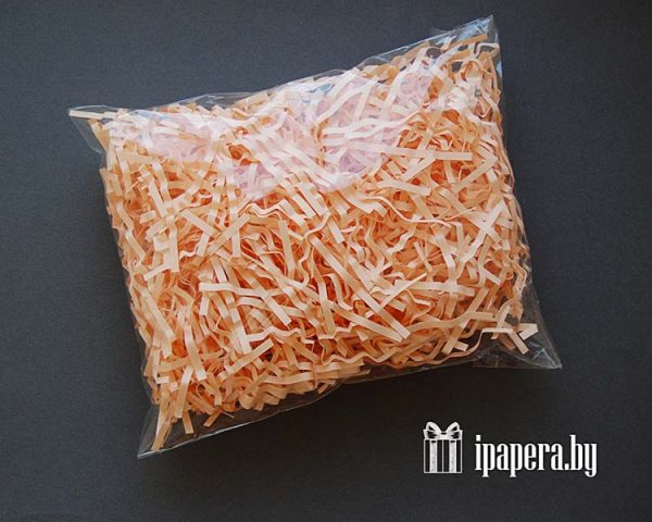 Персиковая бумажная стружка (гофрированная)